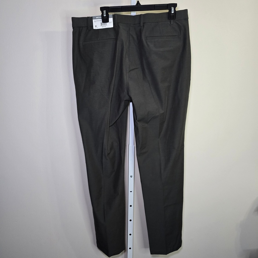 Michael Kors Army Green Dress Pants Stretch Straight Leg Mens sz 36 Wx32 L - Picture 3 of 4